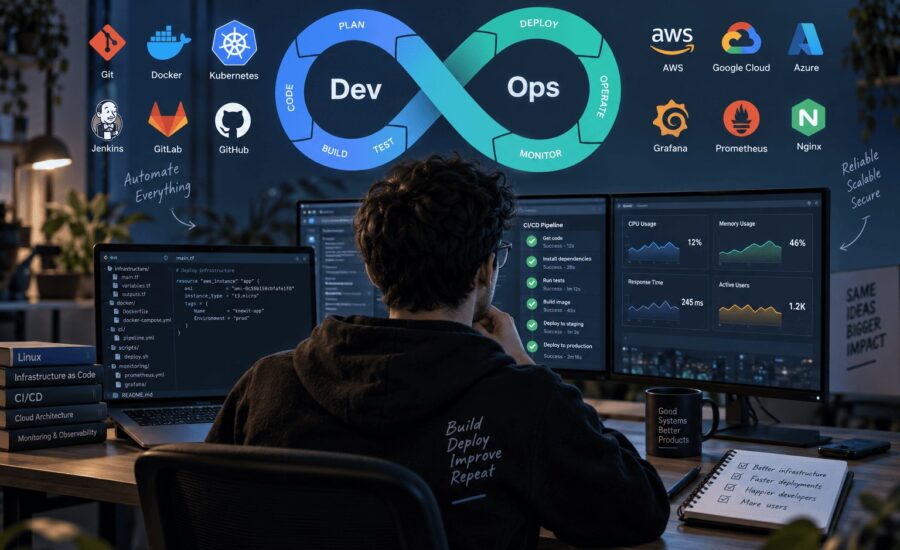 DevOps-инженер за рабочим местом: цикл Dev и Ops, инструменты CI/CD, Docker, Kubernetes и облачные платформы